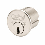 Medeco Original Standard 6 Pin Mortise Cylinder, 1-1/8" - 1-3/4", Straight Cam, 00 Keyway