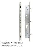 WINKHAUS 2 HOOK MULTI-POINT LOCK FOR SLIDING PATIO DOOR - 28 MM
