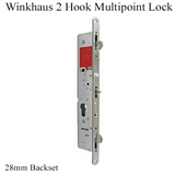 WINKHAUS 2 HOOK MULTI-POINT LOCK FOR SLIDING PATIO DOOR - 28 MM