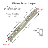 Sliding Patio Door Keeper 1/2" Narrow Raised Dual Point Lock