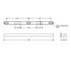 Narrow 1/2" Raised Sliding Door Strike Plate Keeper Dual Point Lock