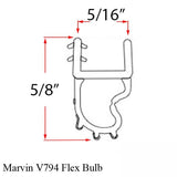 V794 Flex Bulb Weather-strip for door sill 87 9/16 - Beige