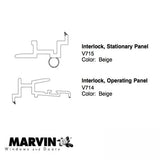 V714 Interlock, Operating Panel, Cut to size - Beige