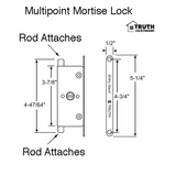 Truth Multi Point Vertical Rod Sliding Door Lock