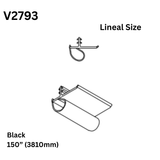 Marvin V2793 Lineal Frame Weather Strip with 150” (3810mm) Length – Black – Head Jamb/Jamb Replacement Seal