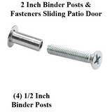 2 Inch Aluminum Sliding Door Binder Posts with Screw 4 Pack - 15561
