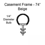 Marvin Casement Window, Bulb Weather Strip, 2 x 74" - Beige