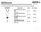 Marvin Casement Window, Bulb Weather Strip, 2 x 74" - Beige