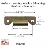 Bracket, Center Mounting, Andersen Roto Lock Awning Window