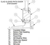 Marvin Sliding Patio Door Sill Weatherstrip V1138, Sold by foot - Beige