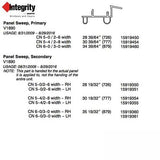 Marvin Integrity Hinged Door Sweep, Secondary 2-8 Door, Right Hand