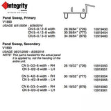 Integrity by Marvin Hinged Door Sweep, V1890 Weatherstrip for Primary 3-0 Door