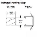 V2396 Jamb Frame Weatherstrip, Beige, "78.693