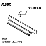 Marvin V1560 Astragal Weather Strip with Length 79-13/16” (2027mm) for 6–8 Doors - Black