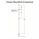 Shootbolt Extension for Truth Sentry Multipoint Lock System 16mm