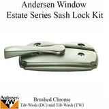 Andersen Tilt-Wash (DC) and Tilt-Wash (TW) Windows - Estate Series Sash Lock, Brushed Chrome