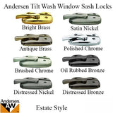 Andersen Tilt-Wash (DC) and Tilt-Wash (TW) Windows - Estate Series Sash Lock, Brushed Chrome