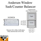 Andersen 200 Series Narroline Window Sash/Counter Balancer - 531