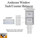 Andersen 200 Series Narroline Sash Counter Balancer 837 For Double Hung Windows