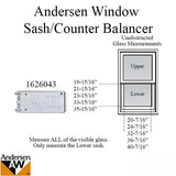 Andersen 939 Sash Balance For 200 Series Narroline Window Sash Counter Balancer