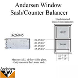 Andersen 200 Series Narroline Window Sash/Counter Balancer - 1133