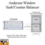 Andersen 200 Series Narroline Window Sash/Counter Balancer - 1231