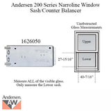 Andersen 200 Series Narroline Window Sash/Counter Balancer - 1331