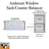 Andersen 200 Series Narroline Window Sash/Counter Balancer, Right Hand - 11R