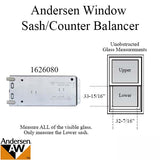 Andersen 200 Series Narroline Window Sash/Counter Balancer, Right Hand - 13R