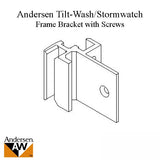 Andersen Tilt-Wash/Stormwatch Frame Bracket w/ Screws - White