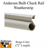 Andersen Window Weatherstrip, Offset Bulb, Narroline, 72 inch - Beige