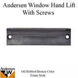 Andersen Tilt-Wash (DC) and (TW) Windows - Estate Hand Lifts w/Screws - Oil Rubbed Bronze