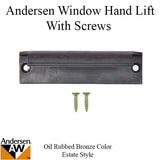 Andersen Tilt-Wash (DC) and (TW) Windows - Estate Hand Lifts w/Screws - Oil Rubbed Bronze