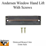 Andersen Tilt-Wash (DC) and (TW) Windows - Estate Hand Lifts w/Screws - Distressed Bronze