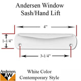 Andersen Contemporary Hand Lift, 200 Series double hung window, Metal - White