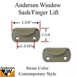 Andersen Contemporary Finger Lift, Metal - Stone