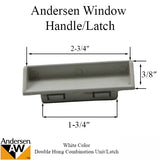 Andersen Tilt-Wash (DC) and (TW) Windows - Handle - Double Hung Combination Unit/Latch - White