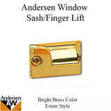 Andersen Estate Finger Lift, Tilt-Wash DC and Tilt-Wash - Pair - Bright Brass