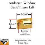 Andersen Estate Finger Lift, Tilt-Wash DC and Tilt-Wash - Pair - Bright Brass