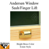 Andersen Estate Finger Lift, Tilt-Wash DC and Tilt-Wash - Pair - Bright Brass