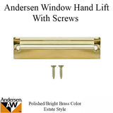 Andersen Estate Hand Lift, Tilt-Wash (DC) and Tilt-Wash (TW) Windows - Bright/Polished Brass