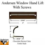 Andersen Estate Hand Lift, Tilt-Wash (DC) and Tilt-Wash (TW) Windows - Chocolate Brown