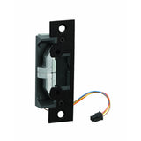 Adjustable Electric Strike Fail Secure, Faceplate 4-7/8 x 1-1/4, Black 8-16V AC/DC