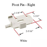 Andersen Tilt-Wash Pivot Pin, Right - White