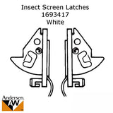 Andersen Screen Latches For Perma Shield Narroline Windows Insect Screen Latches White