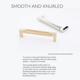 Emtek 4209 Hercules Knurled Full Length Dummy Set Entrance Handleset - Brass Tubular