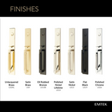 Emtek 4219 Hercules Knurled Full Length Single Cylinder Entrance Handleset - Brass Tubular