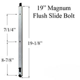 19" Magnum Flush Slide Bolt 3/8" Standard Profile, 5/8" Wide Tip - 362033