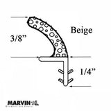 Marvin Head Jamb Parting Stop, V1194 Stile Weather Strip, sold by the foot