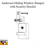 Bumper with security bracket and screw, Andersen Gliding Window